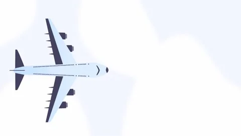 Vertical loop graphic animation of an airplane fly over an abstract blue Stock-Footage 140268122