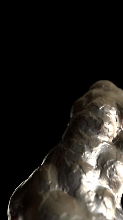 Vertical loop of metallic organic surface Stock-Footage 319886931