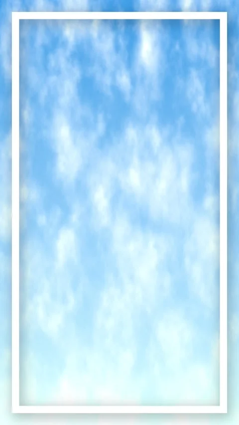 Vertical Loop of Soft White Clouds Drifting Down Blue Sky Stock Footage 341542073