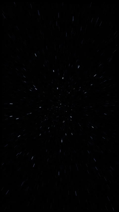 Vertical loop of stars flying on black background, space travel. Stock Footage 330397444