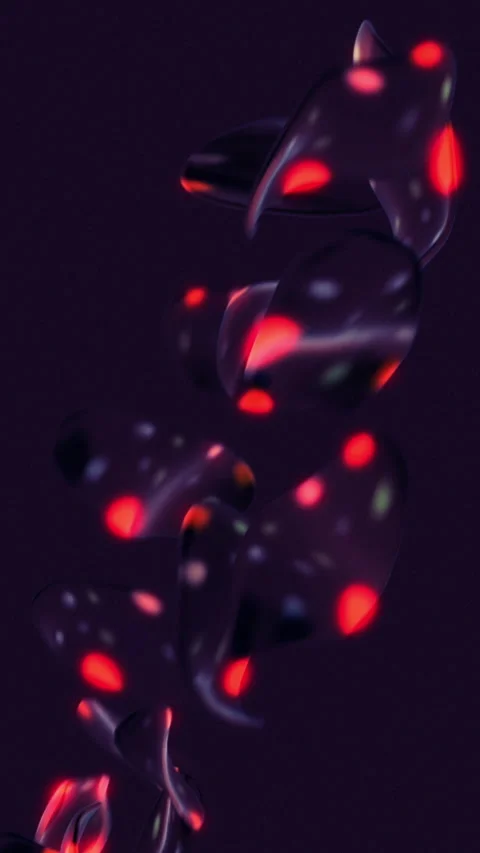 Vertical loop video with fluid organic bioluminescence motion design. Stock Footage 331632656