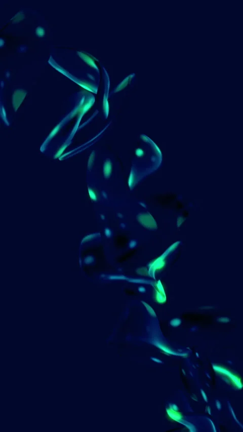 Vertical loop video with fluid organic bioluminescence motion design. Stock Footage 331632670