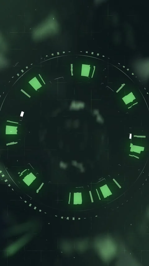 Vertical looped sci-fi circle Stock Footage 291722173