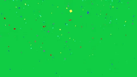 Vertical looping of colorful confetti falling for party celebration green screen Stock Footage 256764252