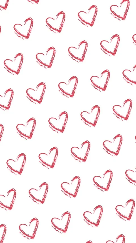 Vertical Love heart seamless pattern looping animation Stock Footage 342037000