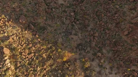 Vertical Low Aerial Flight Overhead Rugged California Desert Mountain Stock Footage 146759954