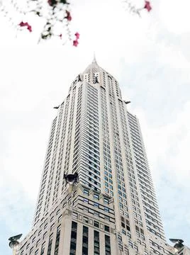Vertical low angle shot of the Chrysler Building in New York City, New York Fotos de archivo