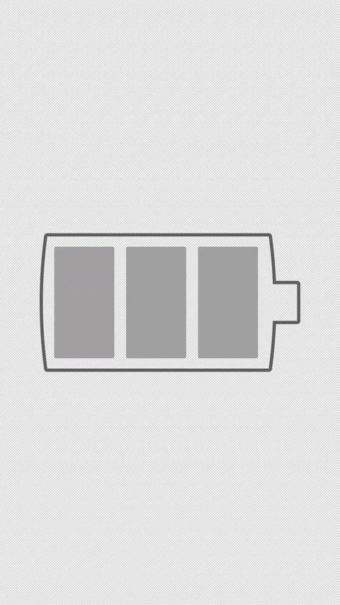 Vertical Low Battery Red Flashing Alert Icon 4K Loop Vídeo Stock 337877510