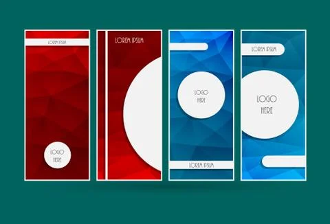 Vertical low polygonal vector design Stock Illustration