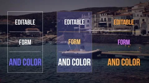 Vertical lower thirds After Effects stock