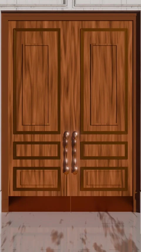 Vertical Luxury Door Opening Transition with Alpha Channel 4K Stock Footage 333911678