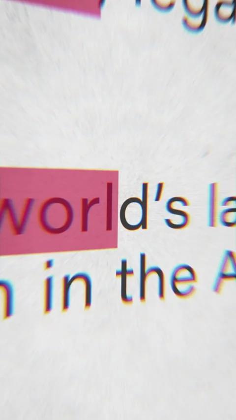 Vertical macro shot of a newspaper article mentioning Greenland, captured with Stock Footage 328702684