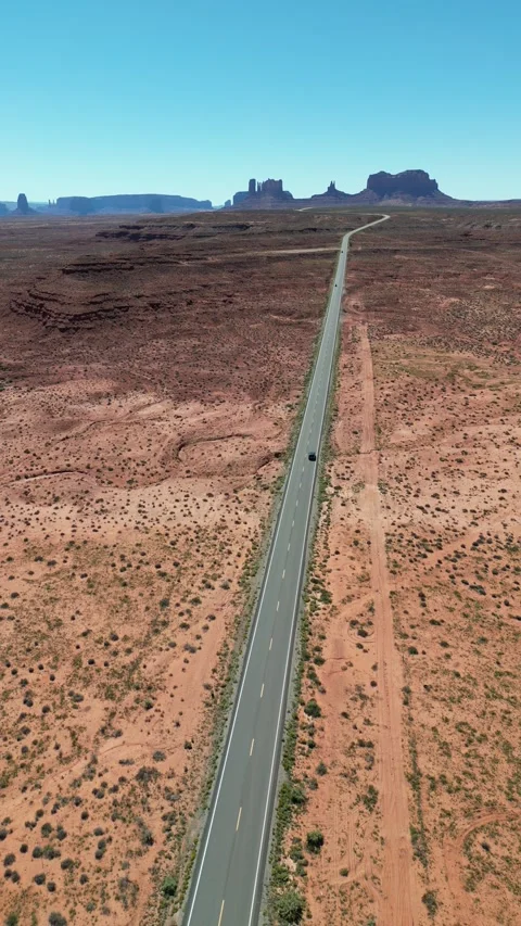 Vertical Majesty: Freeway Portrait in Monument Valley Vídeo Stock 264017264