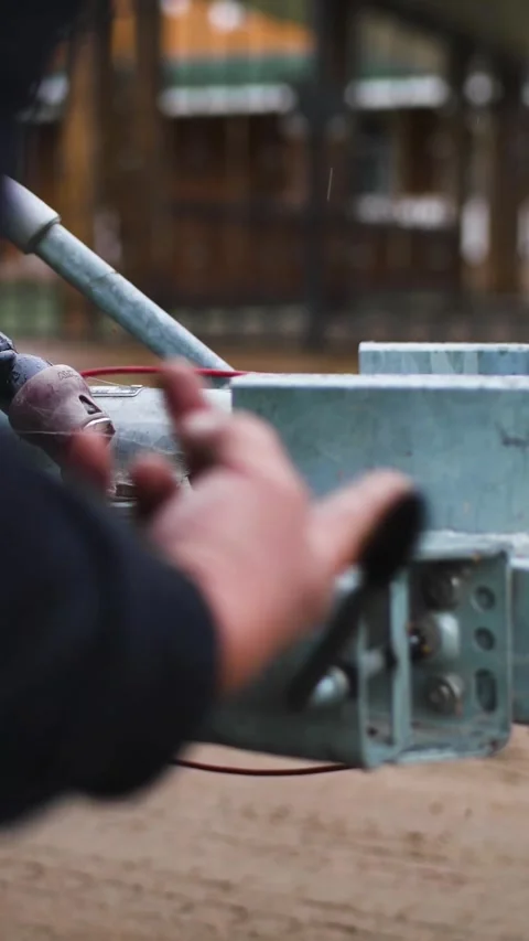 Vertical of Man arms holding the trailer Stock Footage 305456244