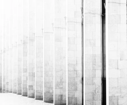 Vertical marble pillars architecture background Foto stock