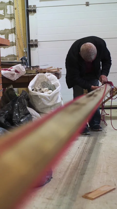 Vertical of Master works with mast Stock Footage 305514925