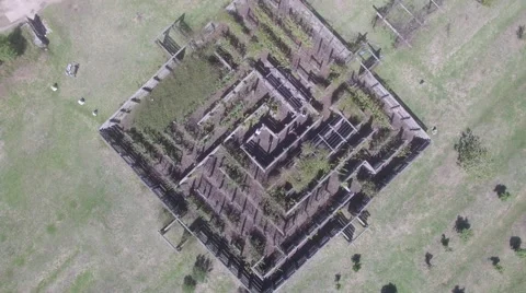 Vertical Maze Aerial View with a Spin Stock Footage 65077692