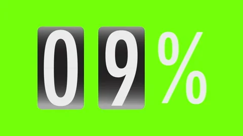 Vertical Mechanical Flip Counter 0 to 10 Percent Progress for Promo Sales and Di Видео 331285612