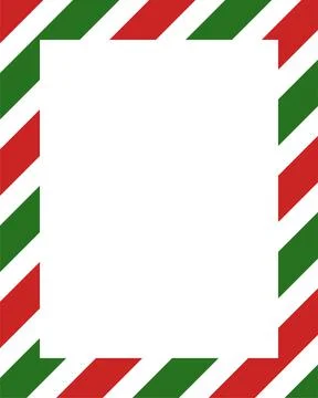 Vertical Merry Christmas border rectangle frame elements decoration Stock Illustration