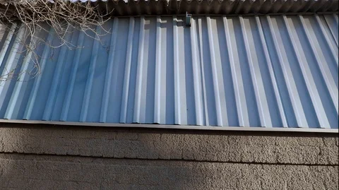 Vertical metal blades background Stock Footage 124992673