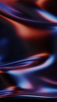 Vertical metallic waves background with glossy red blue reflection 库存插图