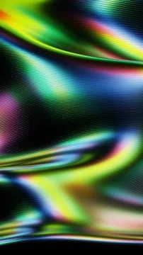 Vertical metallic waves background with vivid green gradient flow Stock Illustration