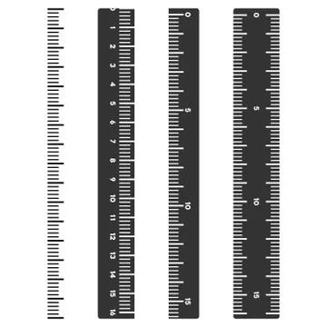 Vertical Meter Ruler Vector Illustration Stock Illustration