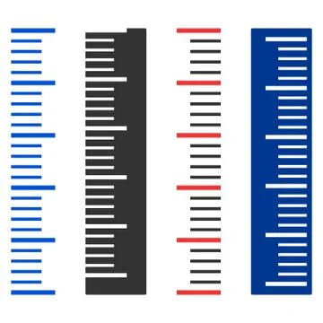 Vertical Meter Ruler Vector Illustration Stock Illustration