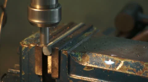 Vertical milling machining face hard steel. Stock Footage 27108807
