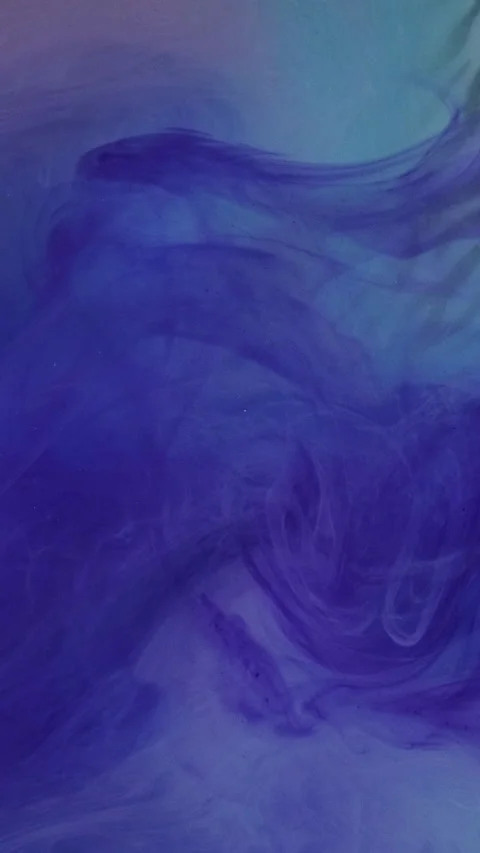 Vertical mist floating paint water mix blue haze Stock Footage 303841438