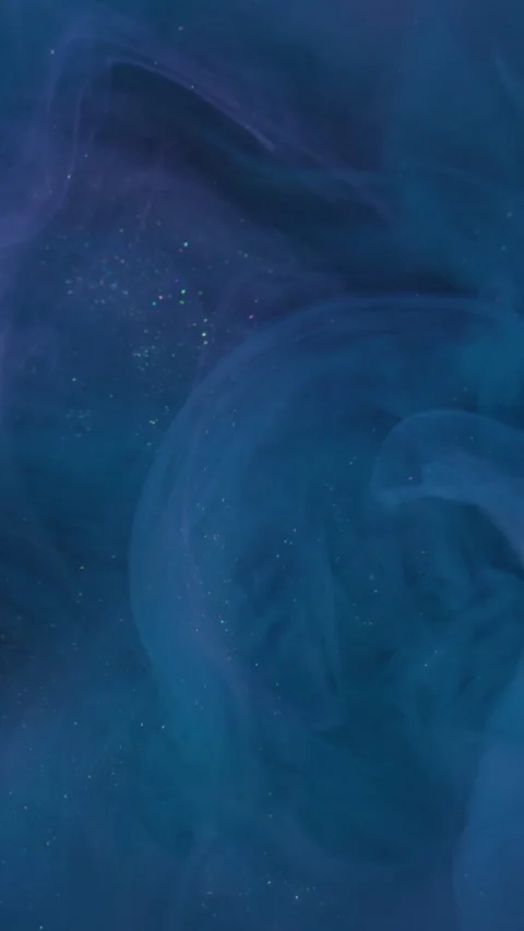 Vertical mist wave sparkling fluid smoke paint Video stock 321719367