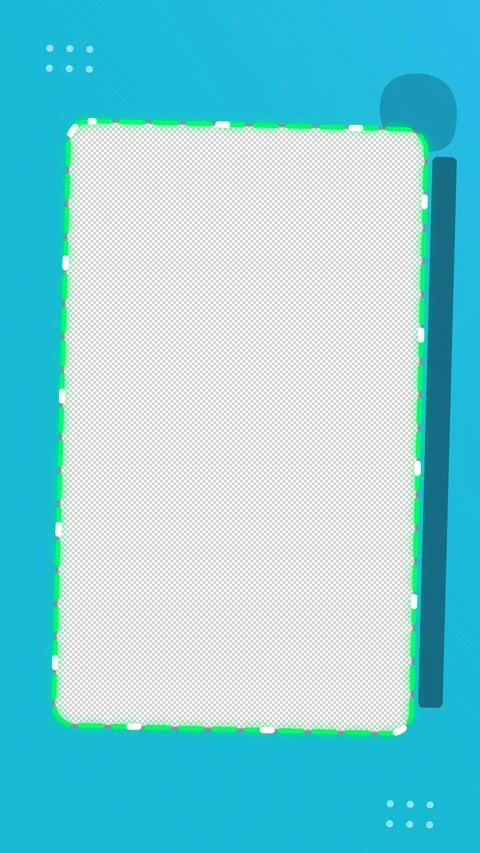 Vertical Mobile Video Seamless Looping Border Card Frame Transparent Overlay Stock-Footage 346157095