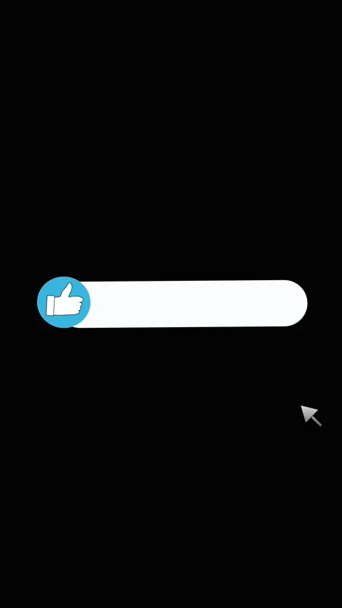Vertical mobile video White Thumbs Up Icon in Blue Circle with Mouse Cursor.. Stock Footage 321727429