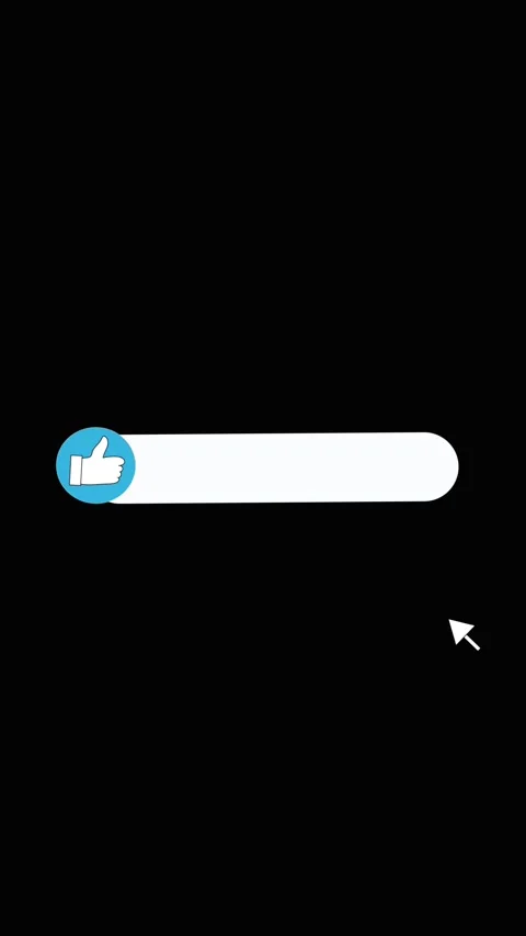 Vertical mobile video White Thumbs Up Icon in Blue Circle with Mouse Cursor.. Stock Footage 321727430