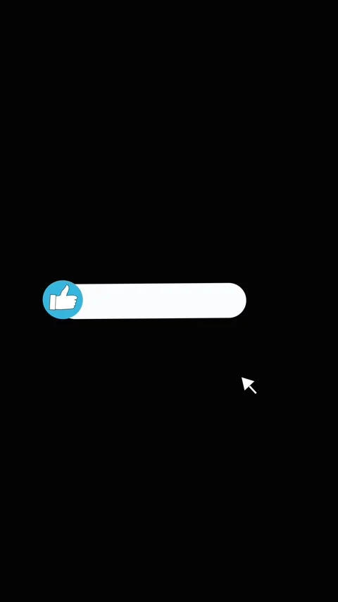 Vertical mobile video White Thumbs Up Icon in Blue Circle with Mouse Cursor.. Stock Footage 321727431