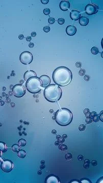 Vertical Molecule Structure Background for Science, Chemistry Illustration