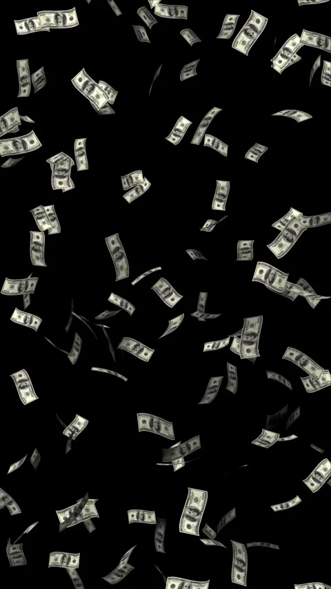 Vertical Money Flow on Black Background 4K Loop Stock Footage 273237995