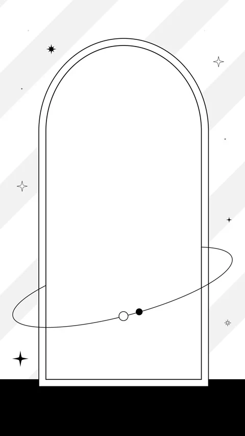 Vertical Monochrome Background with Rounded Window Frame Stock Footage 326707418