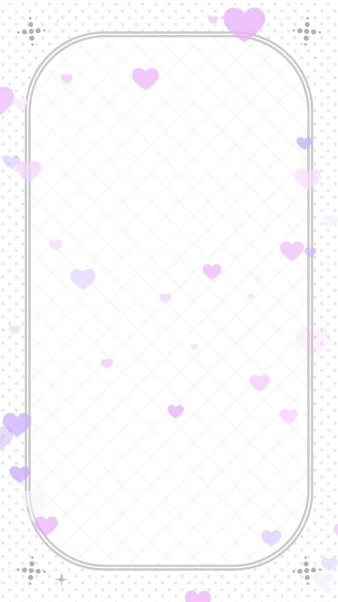 Vertical monochrome frame with purple accent hearts seamless loop Video stock 332465190