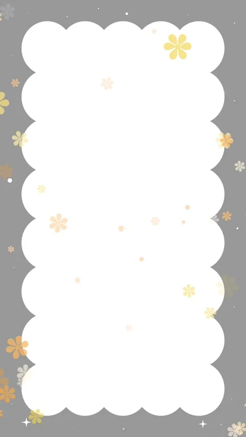 Vertical monochrome frame with yellow accent flowers seamless loop Stock Footage 332465203