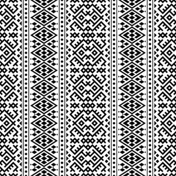 Vertical monochrome seamless ethnic pattern texture design vector Illustrazione stock