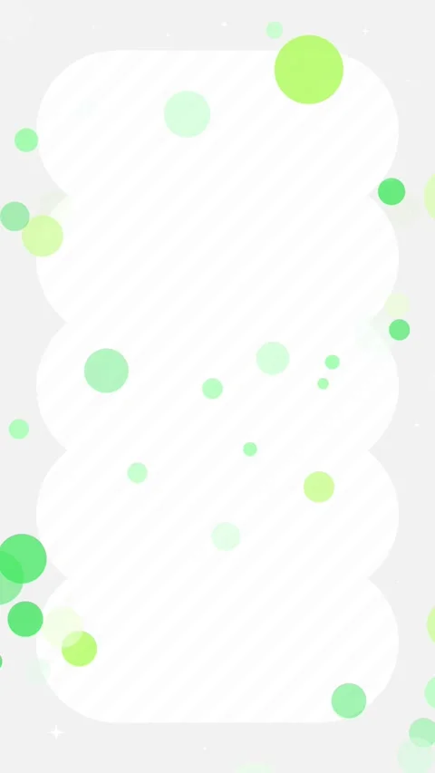 Vertical monochrome striped frame with green accent circles seamless loop Stock Footage 332464968