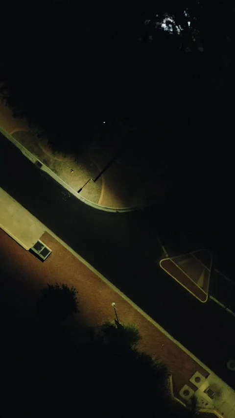 VERTICAL MOODY SIDEROAD NIGHT Stock Footage 248583768