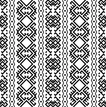 Vertical motif seamless ethnic pattern Stock Illustration