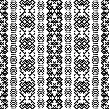 Vertical motif seamless ethnic pattern Stock Illustration