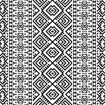 Vertical motif seamless ethnic pattern Stock Illustration