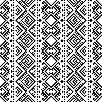 Vertical motif seamless ethnic pattern Stock Illustration