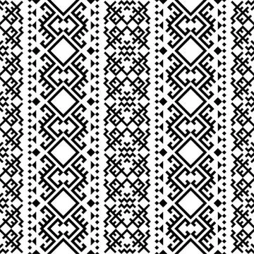 Vertical motif seamless ethnic pattern Stock Illustration