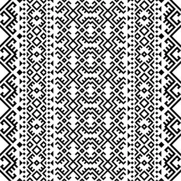 Vertical motif seamless ethnic pattern Stock Illustration