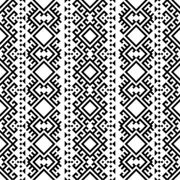 Vertical motif seamless ethnic pattern Stock Illustration